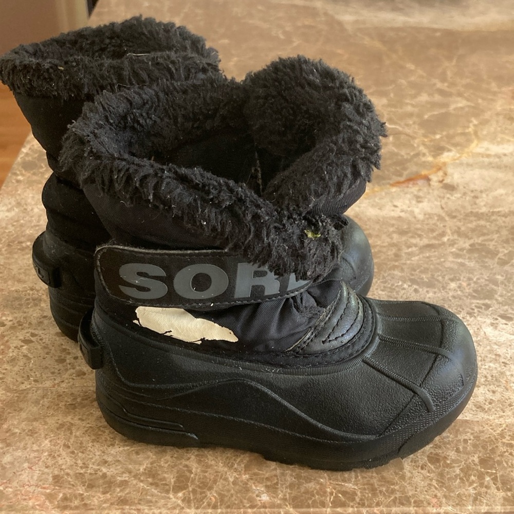 Sorel Black Winter Boots for Kids